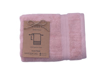 Load image into Gallery viewer, Bordered Dusty Pink Towel 650 GSM