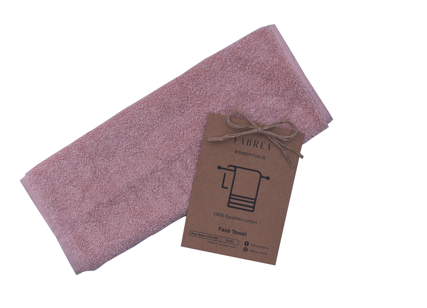 Bordered Dusty Pink Towel 650 GSM
