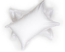 Load image into Gallery viewer, White Thin Striped Pillowcase 500TC